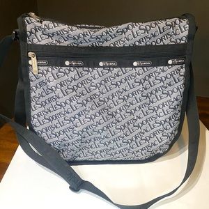 Lesportsac all over printed logo messenger Y2K bag unisex